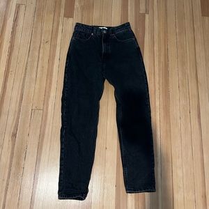 Zara black straight leg jeans, size 4